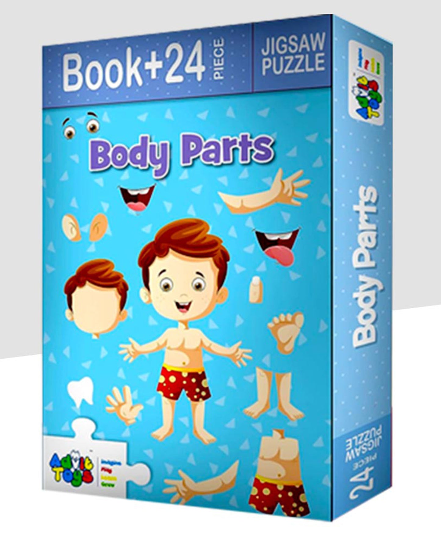 Human Body Parts Learning Puzzle for Kids (24 Pieces with Fun Fact Book Inside)