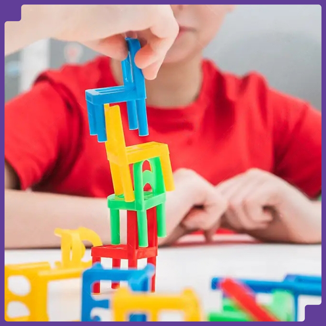 🔥Chairs Stacking Tower Balancing Game || 36 Pcs Chairs Toys Set💥
