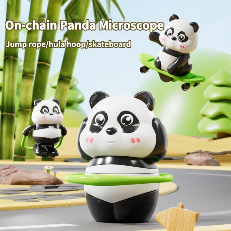 3-in-1 Panda Sports Activity Toy Set for Kids | Cute Panda Skater, Hula Hoop & Jump Rope Toy