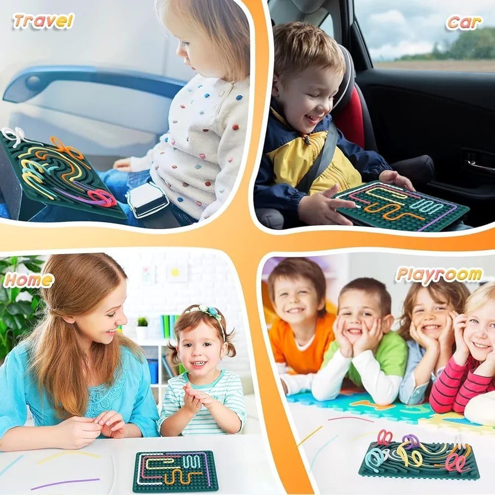 🖐️ Little Genius Silicone Busy Board 🧠 Color Learning + Sensory Play