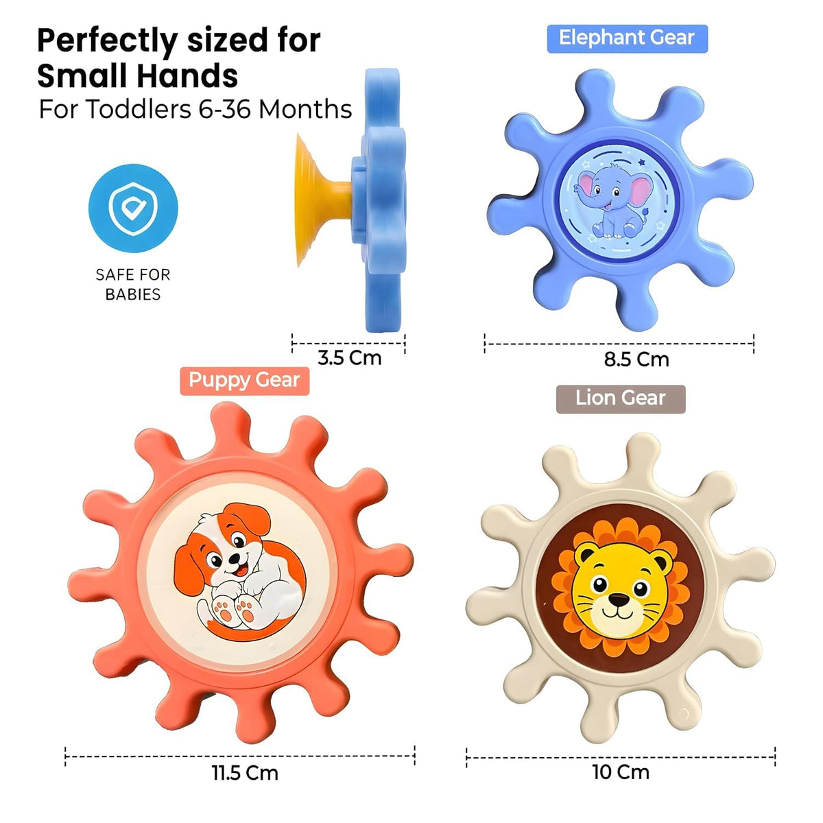 Kids Animal Gear Spinner Toy – Cute Cartoon Sensory Spinning Toy