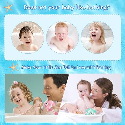 Floating Wind-Up Bath Toys for Kids – Safe Non-Toxic Swimming Fish | Fun Screen-Free Playtime & Stress-Free Bathing | 3+ years (7 Pcs))
