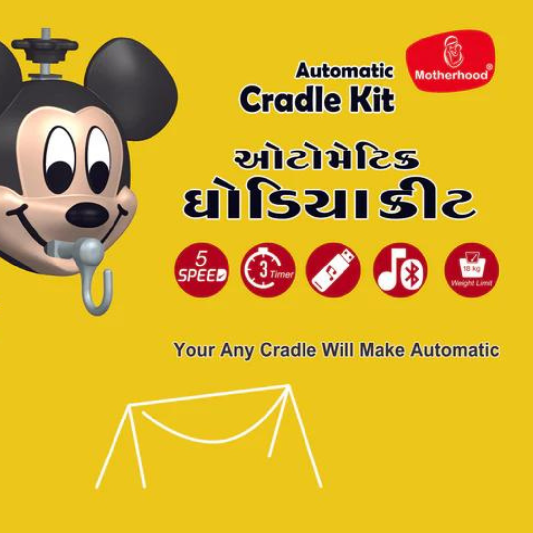 Automatic Baby Cradle Kit✨ with speed control, speaker, USB, Bluetooth, auto off timer!! with 1 year warranty