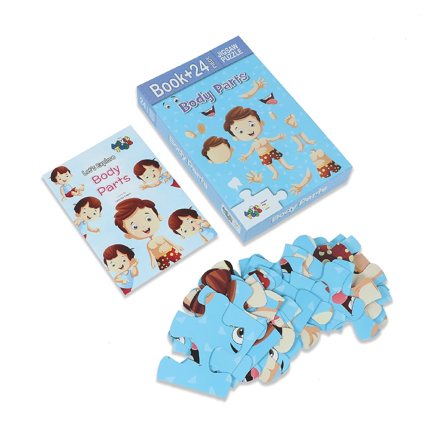 Human Body Parts Learning Puzzle for Kids (24 Pieces with Fun Fact Book Inside)