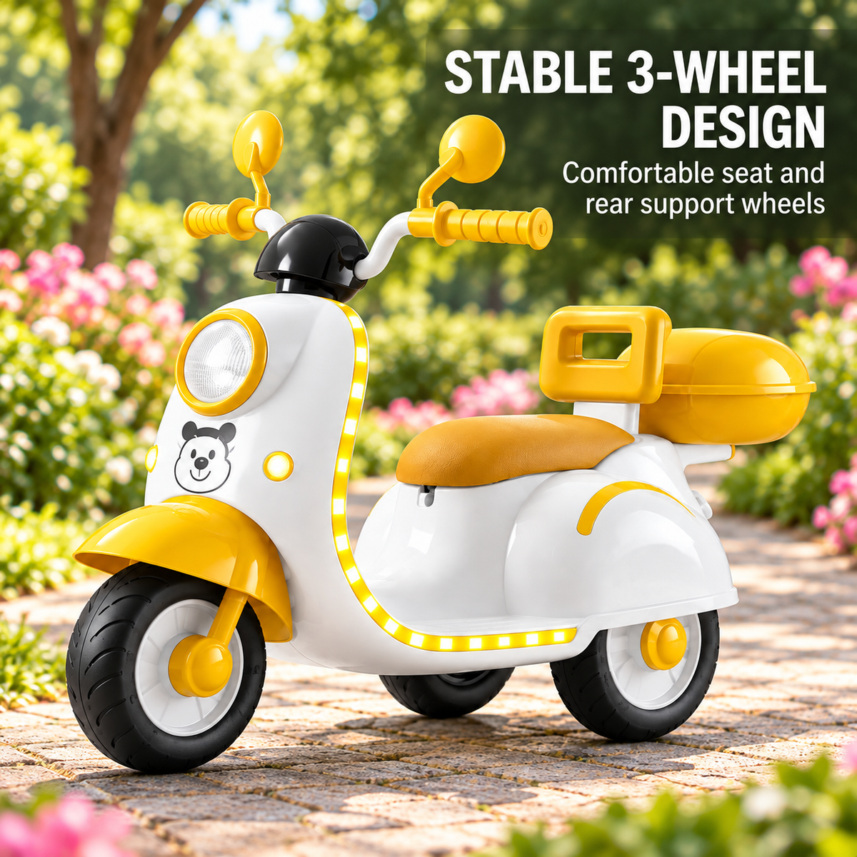 Kids Retro Electric Ride-On Scooter Destiny 618