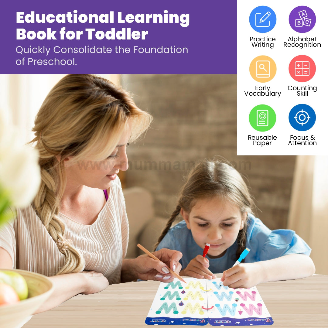 50% OFF - Mumma Mall - Reusable Tracing Book With 68 Pages + FREE Learning 2000+ pages PDF worksheet for kids📚