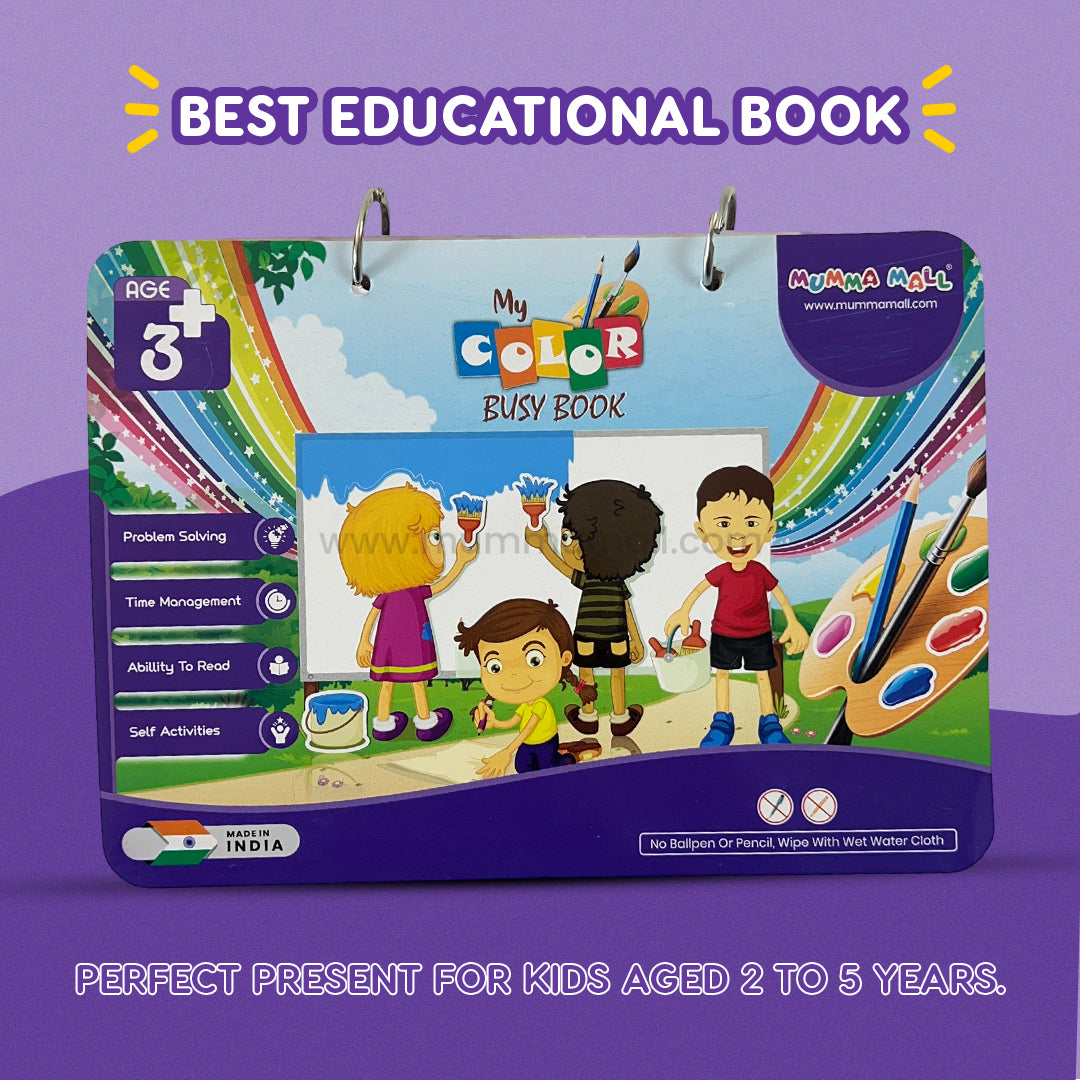 My Color Busy Book – Educational Activity Book for Kids Age 3–6 | Screen-Free Learning, Color Recognition & Creativity Booster