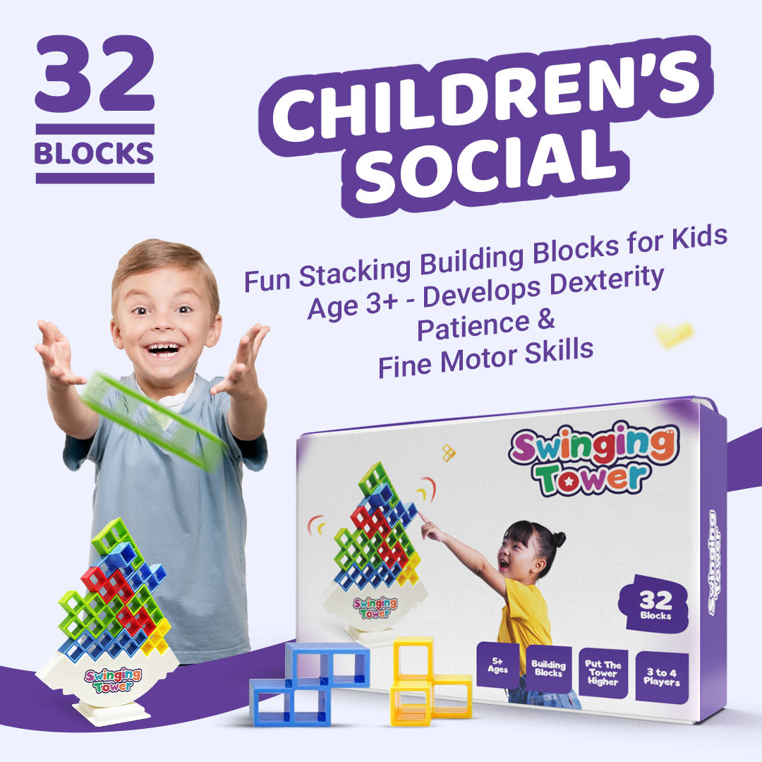 💥Swinging Tower Game || Perfect For Kids & Adults 👨👩👦👦 Mind Game🔥