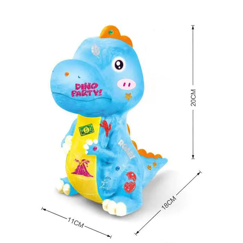 DIY Dinosaur Piggy Bank Painting Kit – Educational Animal Coloring Toy for Kids