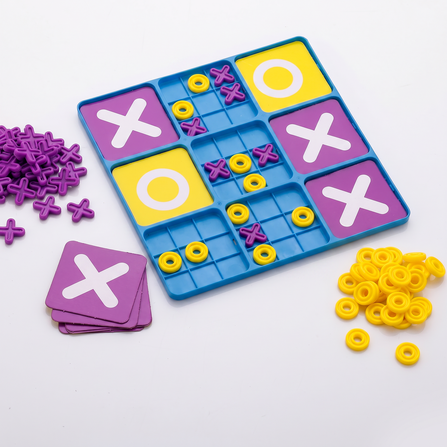 Ultimate Tic-Tac-Toe Board Game for Kids and Family | Brain Teaser Indoor Game for Mind Development, Problem Solving, Logic Skills and Screen-Free Play