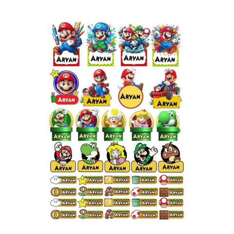 Personalized Waterproof Kids Name Stickers – Cute Animal Designs for Bottles, Lunch Boxes & School