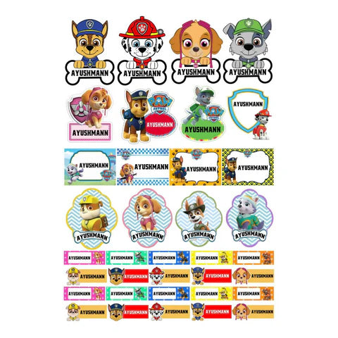 Personalized Waterproof Kids Name Stickers – Cute Animal Designs for Bottles, Lunch Boxes & School