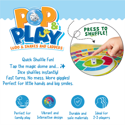 🎉 Press & Play 2-in-1 Ludo Adventure 🐍🪜