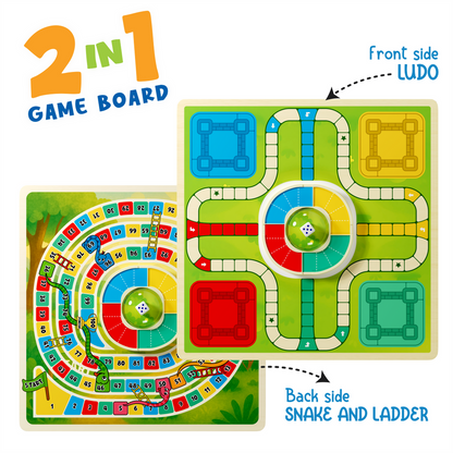 🎉 Press & Play 2-in-1 Ludo Adventure 🐍🪜