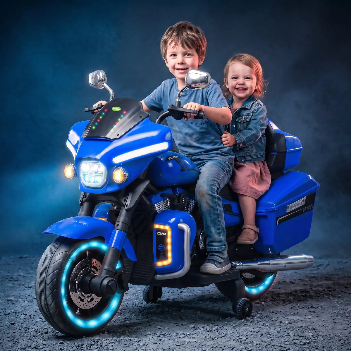 Kids Harley Style Electric Ride-On Bike