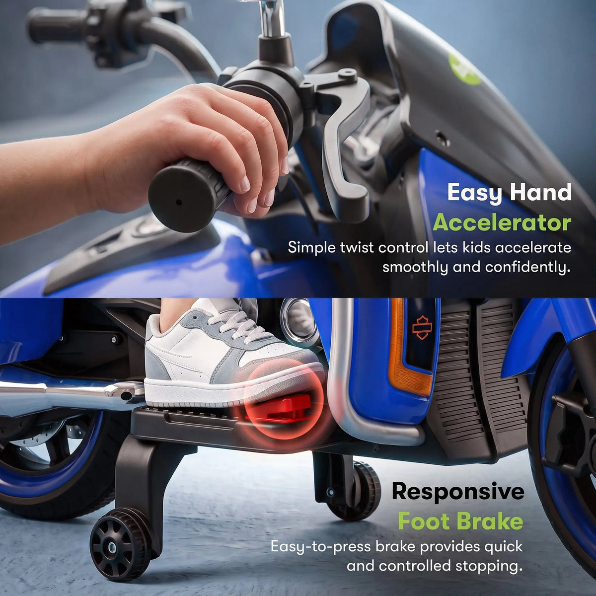 Kids Harley Style Electric Ride-On Bike