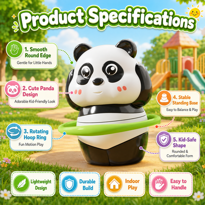 3-in-1 Panda Sports Activity Toy Set for Kids | Cute Panda Skater, Hula Hoop & Jump Rope Toy