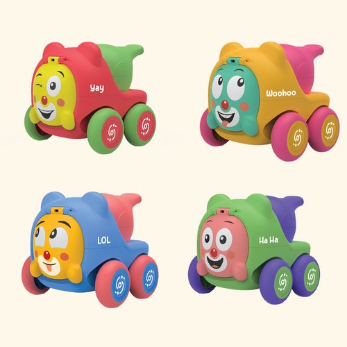 Carnival Clowns Friction Candy Vehicles Toy Set – Pack of 4