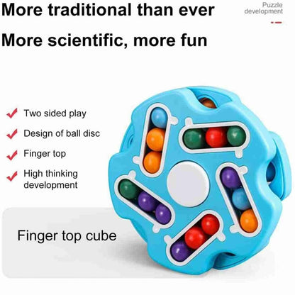 Rotating Magic Bean Cube Spinner – Double Flip Fidget Puzzle for Stress & Anxiety Relief | Learning & Brain Development Toy