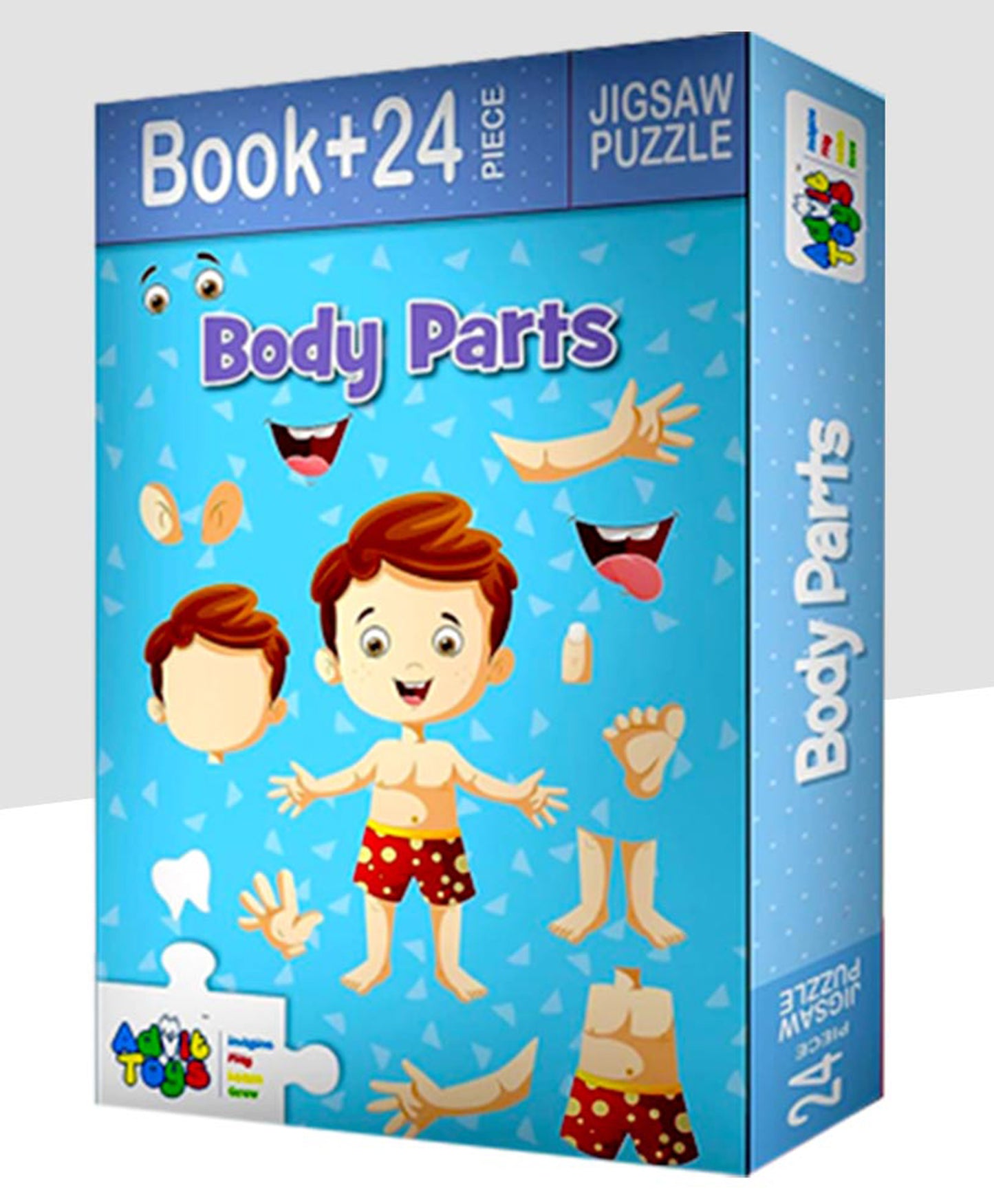 Human Body Parts Learning Puzzle  for Kids (24 Pieces with Fun Fact Book Inside)