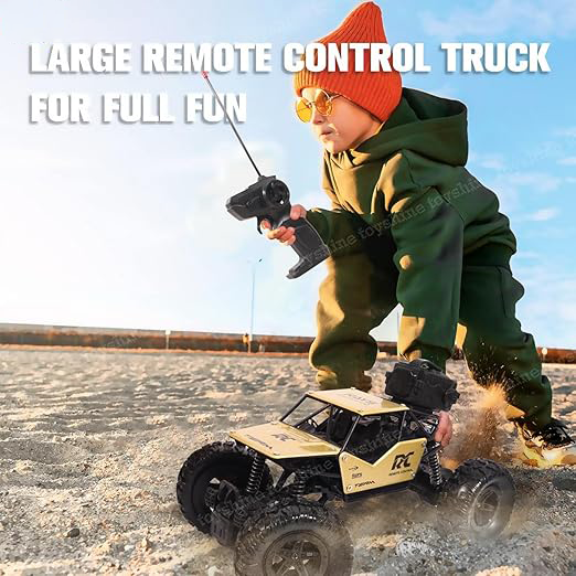 Remote Control Rock Crawler Mist Smoke Spray Function, High Speed 1:18 RC Car Toys for Boys 2WD Off Road Vehicle Toy Cars for Kids Monster Truck Rock Climbing Car Toy for Kids Black