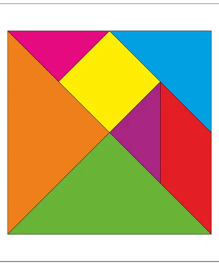 TodFod Wooden Tangram Puzzle Toy Pattern Block for Kids & Children- 7 Pieces