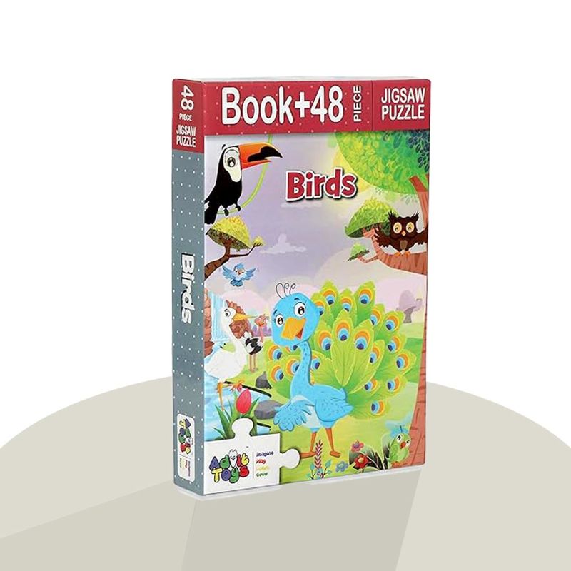 Birds Puzzle Game for Kids -(48 Piece + 24 Page Book)