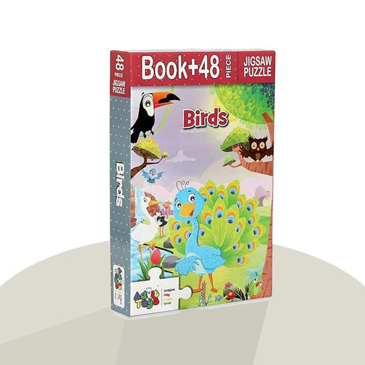 Birds Puzzle Game for Kids -(48 Piece + 24 Page Book)