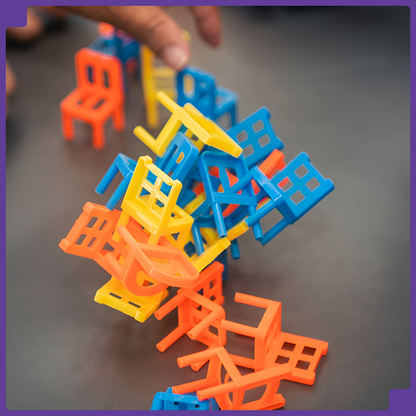 🔥Chairs Stacking Tower Balancing Game || 36 Pcs Chairs Toys Set💥