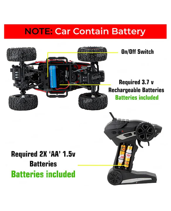 Premium Off-Road Smoke RC Monster Car for Kids 6+ & Adventure Toy Lovers – Real Smoke, LED Lights, Heavy-Duty Tyres & Rechargeable Battery