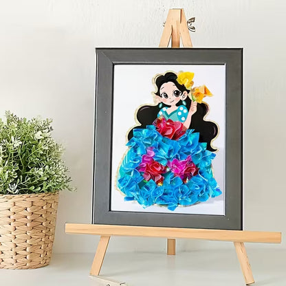 3D Princess Dress Craft Kit – Creative DIY Art Book for Kids | Safe, Mess-Free, and Engaging Screen-Free Activity for Imaginative Learning