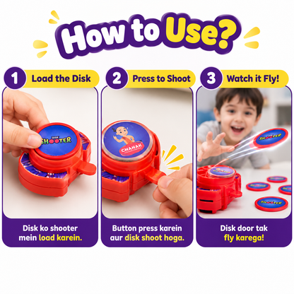 Exciting hand disk shooter toys game set for kids