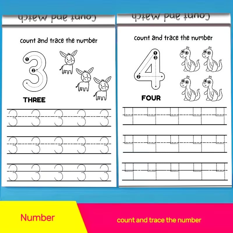 Kids Preschool Counting Activity Book – Early Math Number Learning, Count & Write Practice Workbook for Toddlers