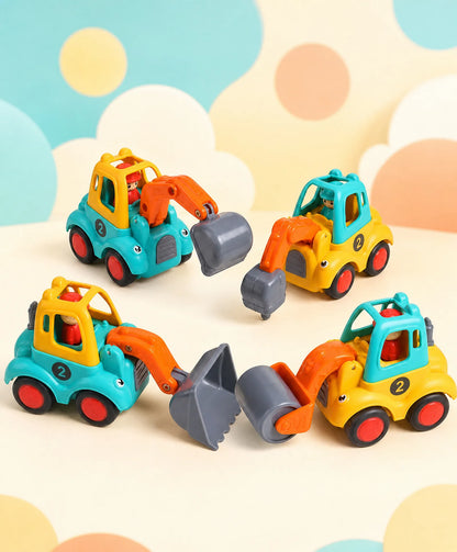Kids Construction Vehicle Toy Set – 4 Pcs