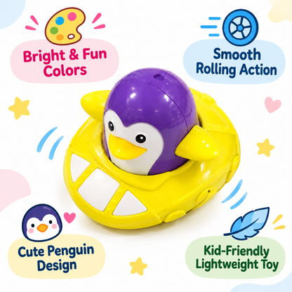 Snowy Slider Friction Penguin Toy for Kids – Multicolor Pack of 12 Pcs