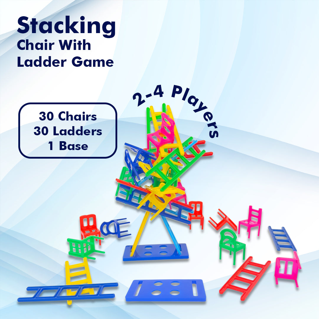 Balance Towers- Chairs & Ladders Edition game (30 Chairs+30 Ladders & 1 Base)