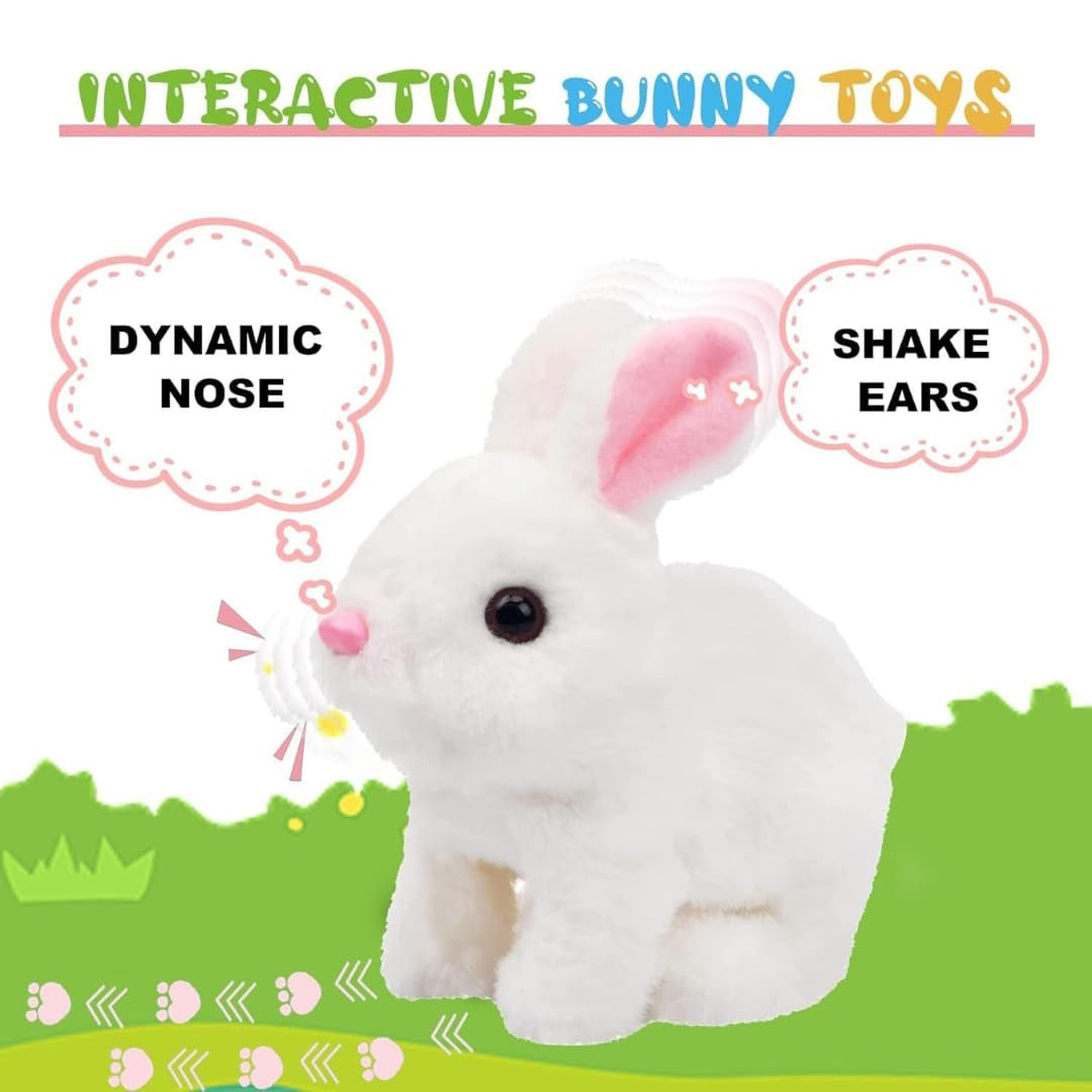 Premium Walking & Jumping Bunny Toy – Plush Rabbit with Sound – Perfect for Toddlers & Preschoolers