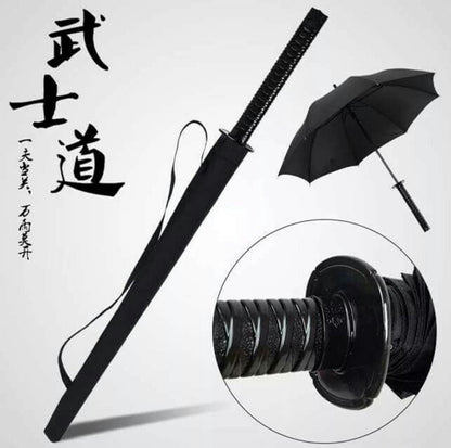 ShadowKat™ Samurai Sword Umbrella – 16 Rib Windproof Waterproof Katana Handle Umbrella with Carry Sleeve