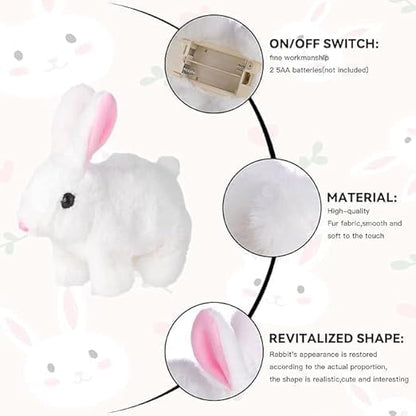 Premium Walking & Jumping Bunny Toy – Plush Rabbit with Sound – Perfect for Toddlers & Preschoolers