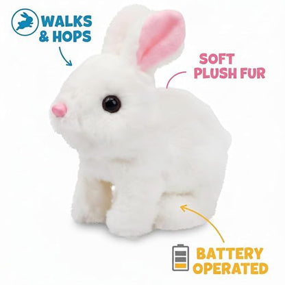Premium Walking & Jumping Bunny Toy – Plush Rabbit with Sound – Perfect for Toddlers & Preschoolers