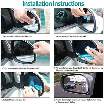 🚗 ClearDrive™ HD Nano Mirror Shield | Anti-Rain & Anti-Fog Protection Film