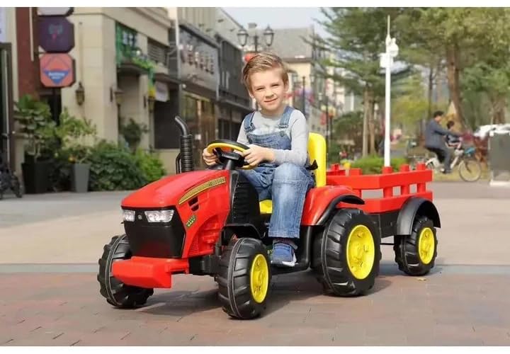 Little Farmer Adventure Electric Ride-On Tractor with Trailer