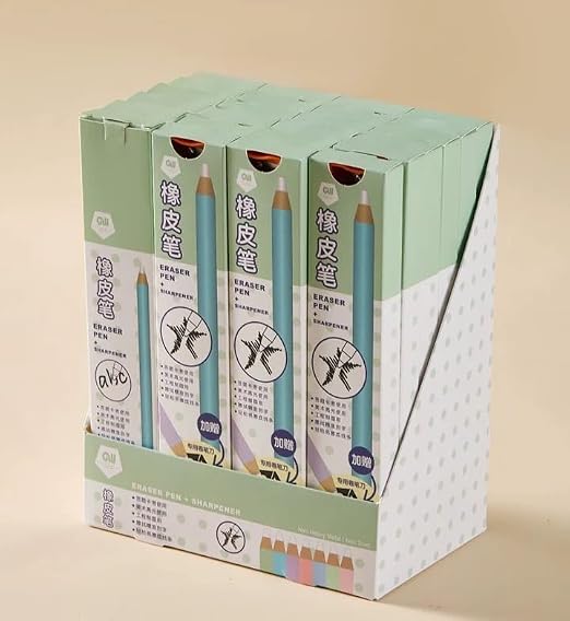 Magic Eraser Pencils Set (2 Pack) with Sharpener - Pastel, Precision Erase, Non-Toxic Kids Return Gift