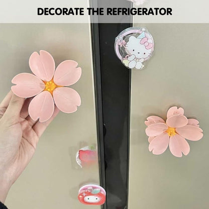 🌸 BloomSeal™ 2-in-1 Magnetic Cherry Blossom Clip | Fridge Note Holder & Snack Bag Sealer | Strong Magnetic Grip | Decorative Kitchen Organizer | Buy 1 Get 1 FREE