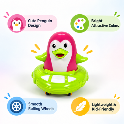 Snowy Slider Friction Penguin Toy for Kids – Multicolor Pack of 12 Pcs