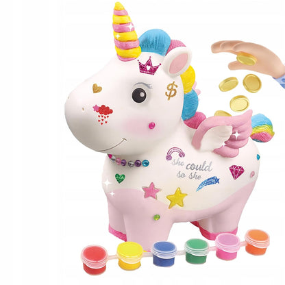 DIY Dinosaur Piggy Bank Painting Kit – Educational Animal Coloring Toy for Kids