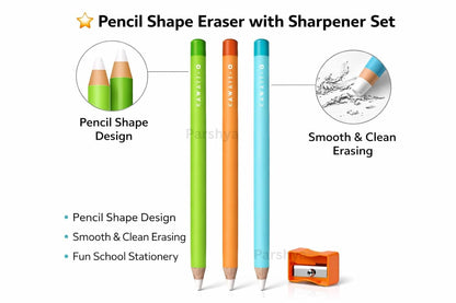 Magic Eraser Pencils Set (2 Pack) with Sharpener - Pastel, Precision Erase, Non-Toxic Kids Return Gift