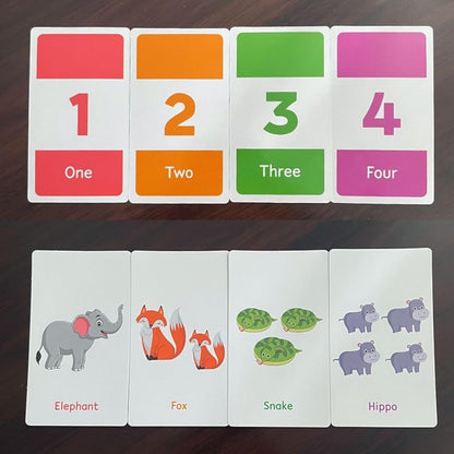 Kids Learning Flash Cards Set for Colors, Shapes, Numbers & Letters