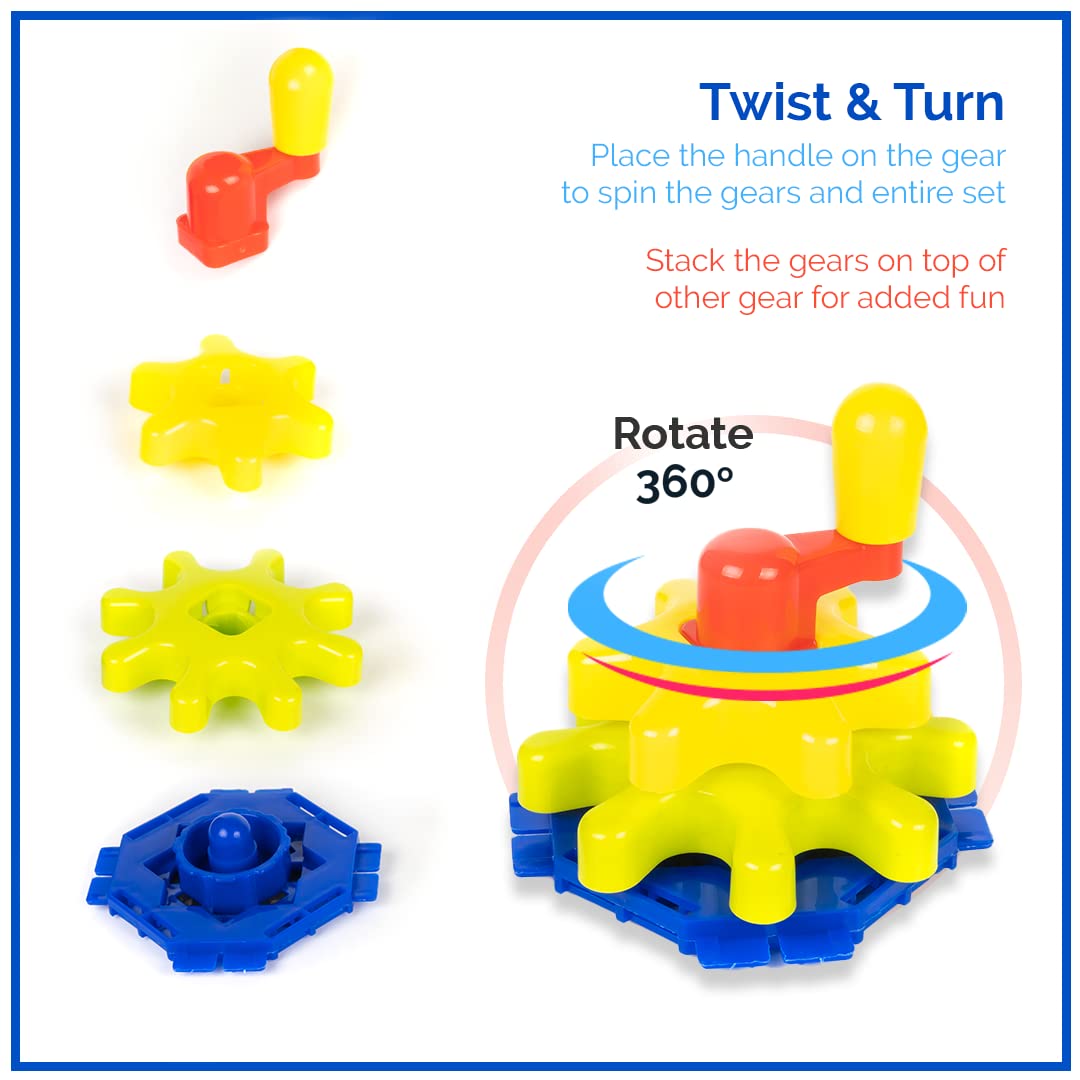 Make and Spin Gears Twisting & Turning Fun (Multicolor)