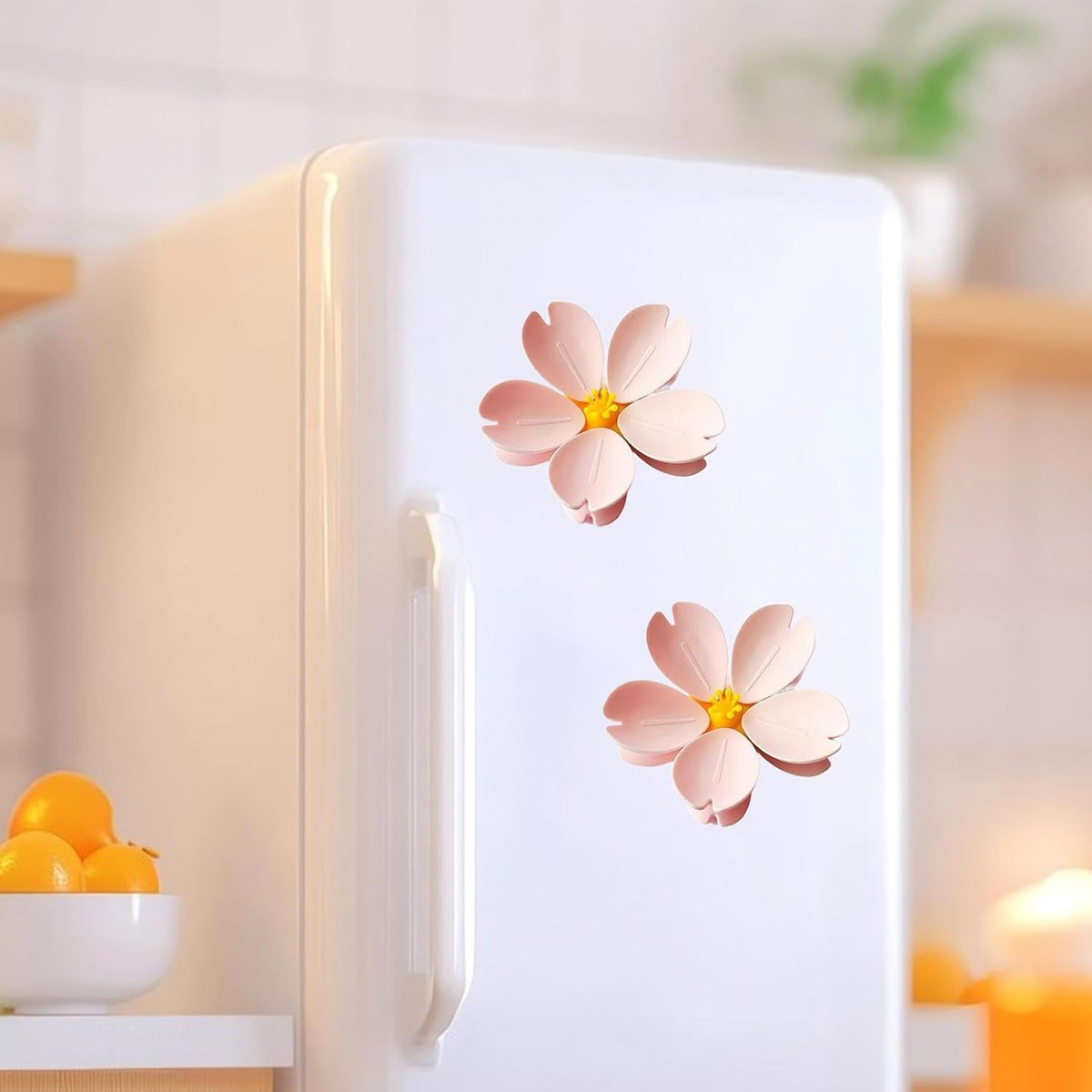 🌸 BloomSeal™ 2-in-1 Magnetic Cherry Blossom Clip | Fridge Note Holder & Snack Bag Sealer | Strong Magnetic Grip | Decorative Kitchen Organizer | Buy 1 Get 1 FREE